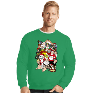 Secret_Shirts Crewneck Sweater, Unisex / Small / Irish Green Christmas Chaos