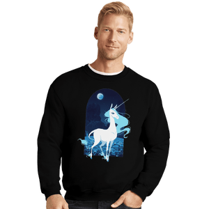 Shirts Crewneck Sweater, Unisex / Small / Black Last Unicorn