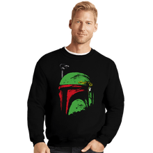 Load image into Gallery viewer, Shirts Crewneck Sweater, Unisex / Small / Black Bounty Hunter Helmet
