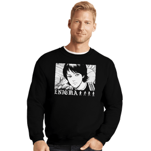 Shirts Crewneck Sweater, Unisex / Small / Black Enigma