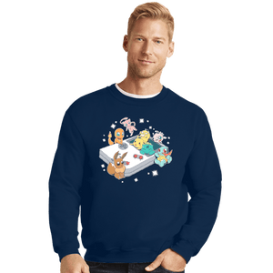 Shirts Crewneck Sweater, Unisex / Small / Navy Pokeboy