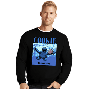 Daily_Deal_Shirts Crewneck Sweater, Unisex / Small / Black Never Cookie