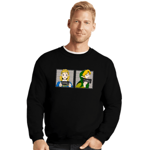 Shirts Crewneck Sweater, Unisex / Small / Black Arrested In Hyrule