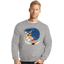 Load image into Gallery viewer, Secret_Shirts Crewneck Sweater, Unisex / Small / Sports Grey The Fastest Hedgehog
