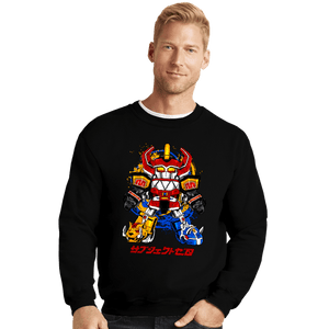 Daily_Deal_Shirts Crewneck Sweater, Unisex / Small / Black Chibi Megazord