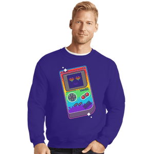 Shirts Crewneck Sweater, Unisex / Small / Violet Gaymer Player II
