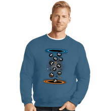 Load image into Gallery viewer, Shirts Crewneck Sweater, Unisex / Small / Indigo Blue Soot Portals
