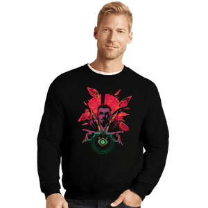 Daily_Deal_Shirts Crewneck Sweater, Unisex / Small / Black Multiverse Of Madness