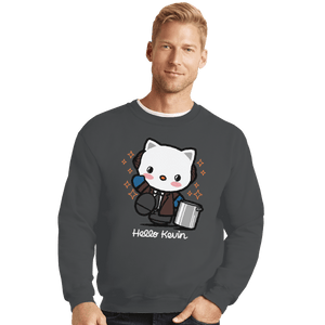Shirts Crewneck Sweater, Unisex / Small / Charcoal Hello Kevin