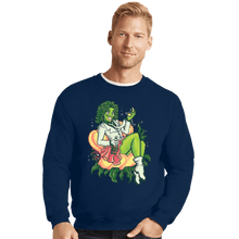 Load image into Gallery viewer, Daily_Deal_Shirts Crewneck Sweater, Unisex / Small / Navy Do You Love Me?
