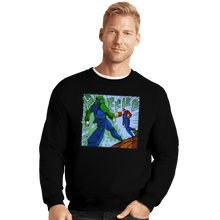 Load image into Gallery viewer, Shirts Crewneck Sweater, Unisex / Small / Black It&#39;s Luigi Time
