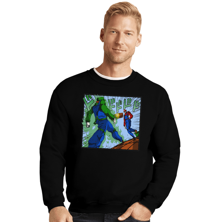 Shirts Crewneck Sweater, Unisex / Small / Black It's Luigi Time