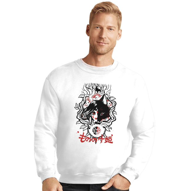 Shirts Crewneck Sweater, Unisex / Small / White Forest Princess