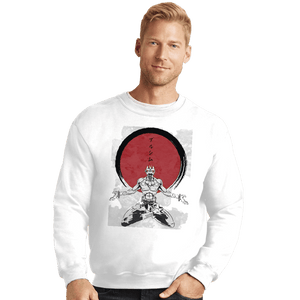 Shirts Crewneck Sweater, Unisex / Small / White Dhalsim Zen