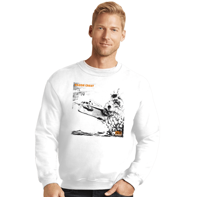 Daily_Deal_Shirts Crewneck Sweater, Unisex / Small / White Led Crest