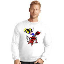 Load image into Gallery viewer, Secret_Shirts Crewneck Sweater, Unisex / Small / White He Loves Me
