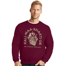Load image into Gallery viewer, Shirts Crewneck Sweater, Unisex / Small / Maroon Kali Maa
