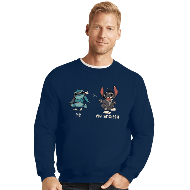 Secret_Shirts Crewneck Sweater, Unisex / Small / Navy My Anxiety