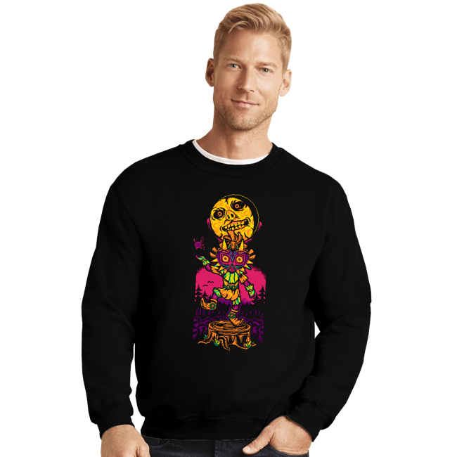 Daily_Deal_Shirts Crewneck Sweater, Unisex / Small / Black Moonlit Fate