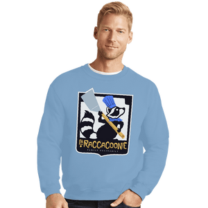 Daily_Deal_Shirts Crewneck Sweater, Unisex / Small / Powder Blue La Raccacoonie