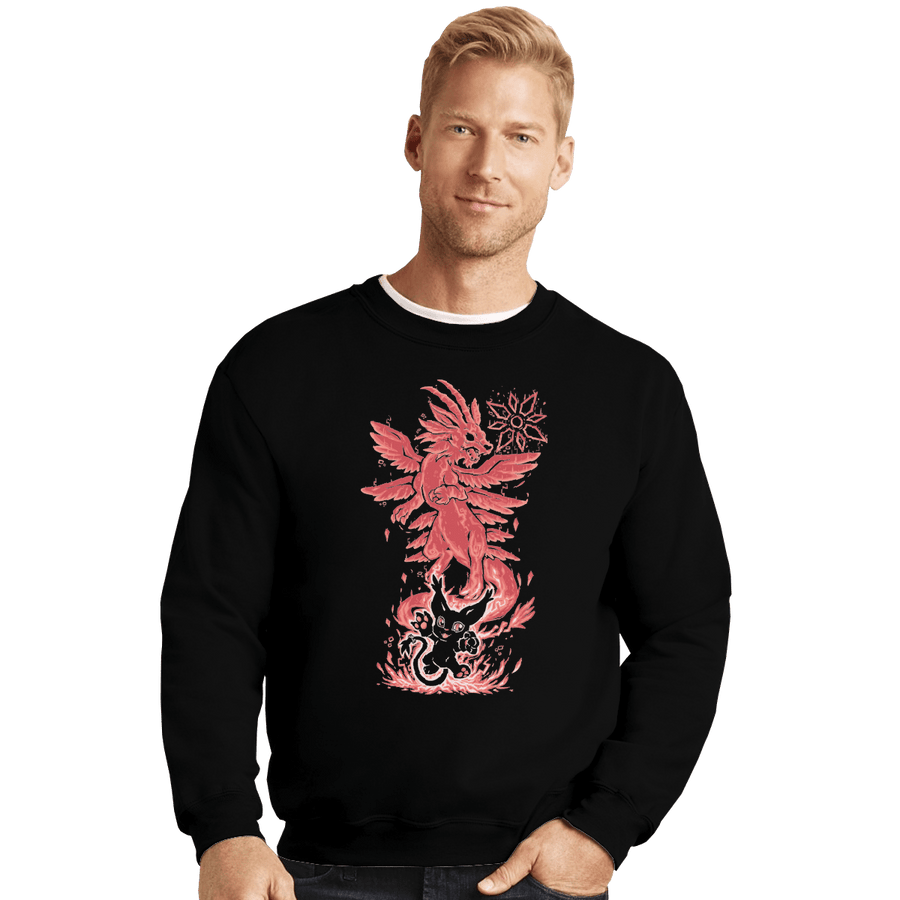 Shirts Crewneck Sweater, Unisex / Small / Black Digital Light Within