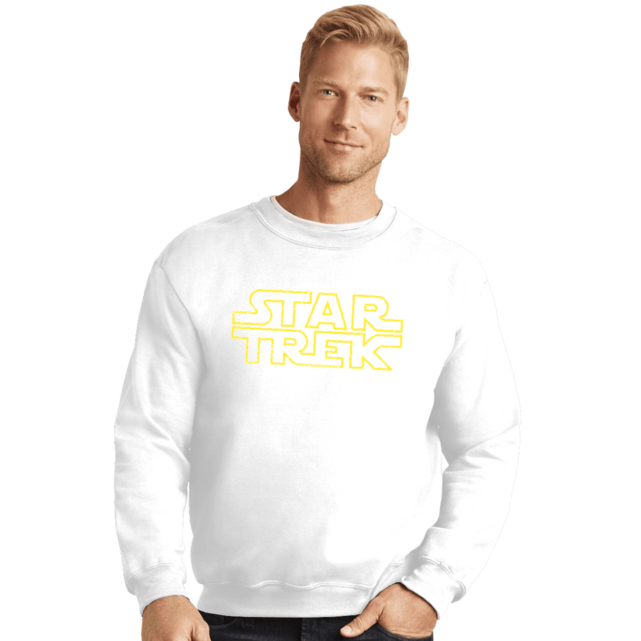Shirts Crewneck Sweater, Unisex / Small / White Star Trek Logo