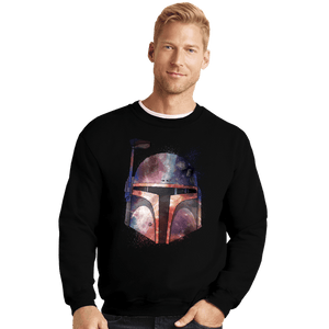 Daily_Deal_Shirts Crewneck Sweater, Unisex / Small / Black Galactic Boba Fett
