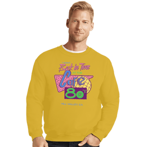 Shirts Crewneck Sweater, Unisex / Small / Gold Cafe 80s