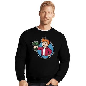 Shirts Crewneck Sweater, Unisex / Small / Black Future Meme Boy