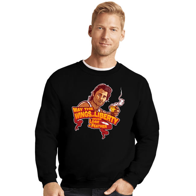 Shirts Crewneck Sweater, Unisex / Small / Black Wings Of Liberty