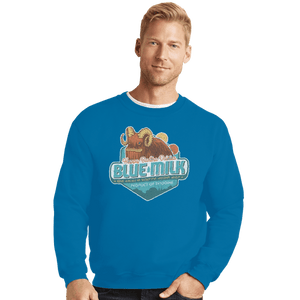 Shirts Crewneck Sweater, Unisex / Small / Sapphire Blue Milk