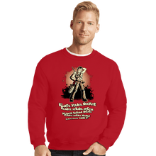 Load image into Gallery viewer, Shirts Crewneck Sweater, Unisex / Small / Red Klaatu Barada Nikto
