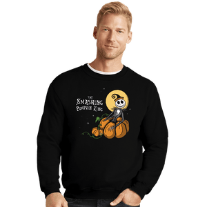 Daily_Deal_Shirts Crewneck Sweater, Unisex / Small / Black The Smashing Pumpkin King