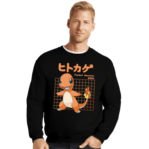 Sold_Out_Shirts Crewneck Sweater, Unisex / Small / Black Charmander X-Ray