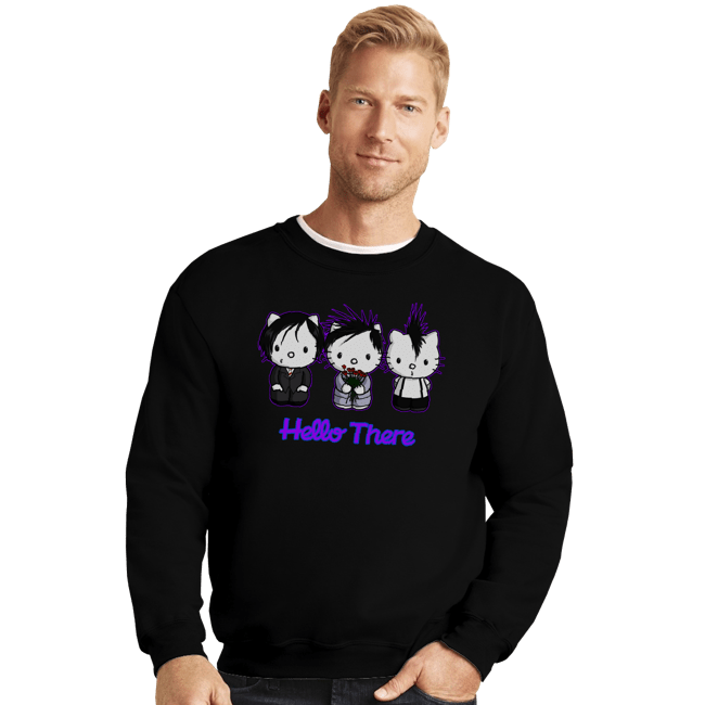 Shirts Crewneck Sweater, Unisex / Small / Black Hello There