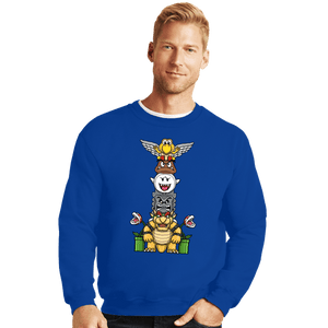 Secret_Shirts Crewneck Sweater, Unisex / Small / Royal Blue Totem Of Terror