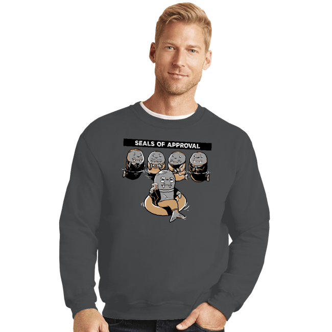 Secret_Shirts Crewneck Sweater, Unisex / Small / Charcoal Seals Of Approval