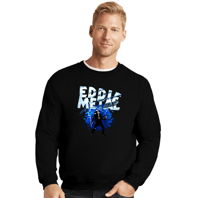 Shirts Crewneck Sweater, Unisex / Small / Black Eddie Metal