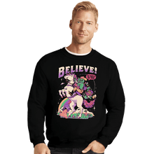 Load image into Gallery viewer, Daily_Deal_Shirts Crewneck Sweater, Unisex / Small / Black Believe!
