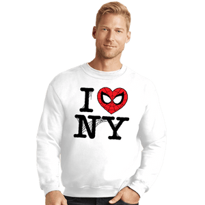 Daily_Deal_Shirts Crewneck Sweater, Unisex / Small / White I Spider NY