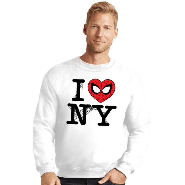 Daily_Deal_Shirts Crewneck Sweater, Unisex / Small / White I Spider NY