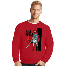 Load image into Gallery viewer, Secret_Shirts Crewneck Sweater, Unisex / Small / Red Kill Wolf

