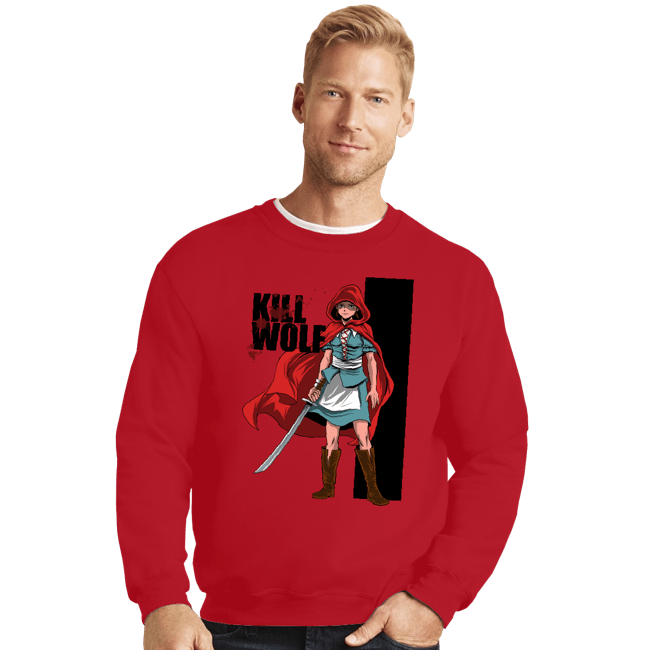 Secret_Shirts Crewneck Sweater, Unisex / Small / Red Kill Wolf