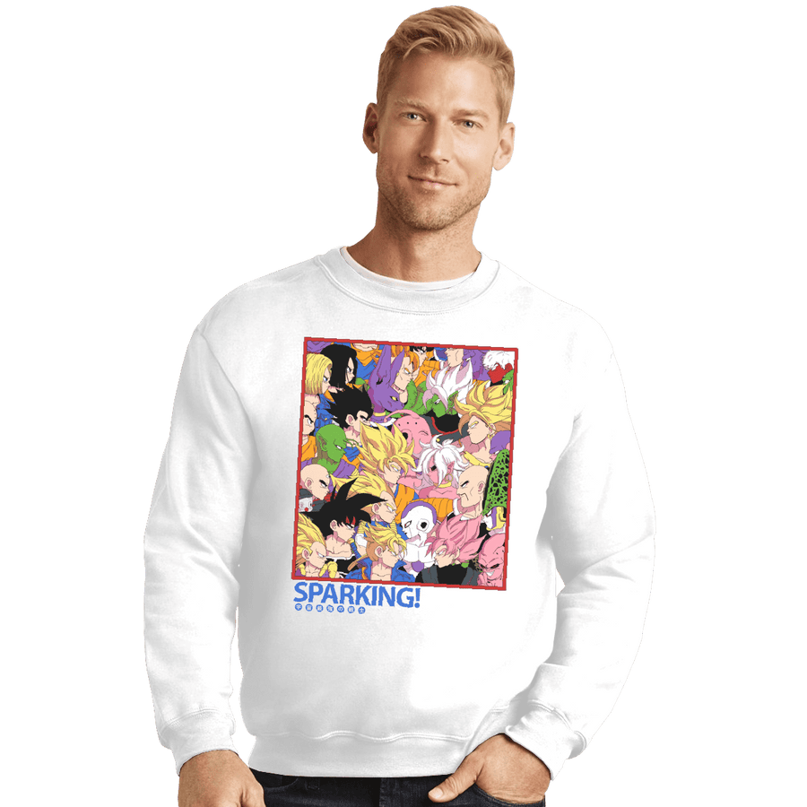 Shirts Crewneck Sweater, Unisex / Small / White Sparking!