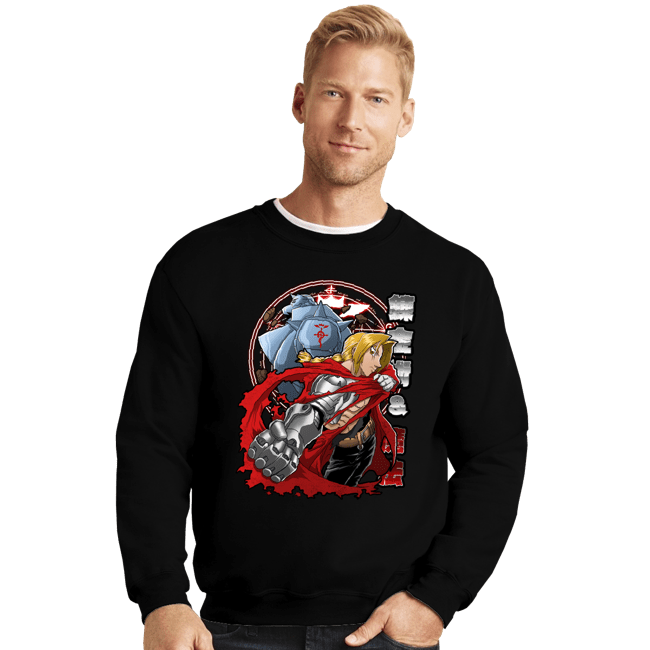 Secret_Shirts Crewneck Sweater, Unisex / Small / Black Fullmetal Brotherhood