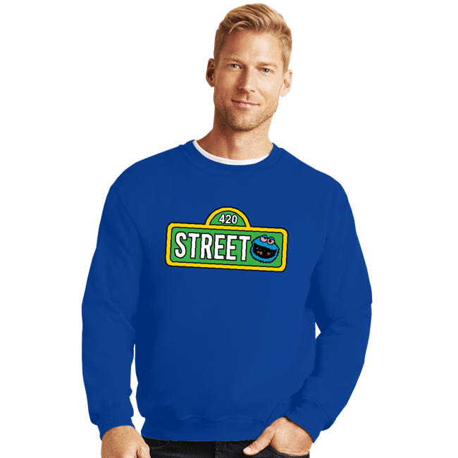 Secret_Shirts Crewneck Sweater, Unisex / Small / Royal Blue 420 Street