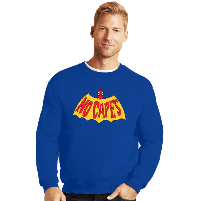 Secret_Shirts Crewneck Sweater, Unisex / Small / Royal Blue No Spidey Capes