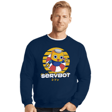 Load image into Gallery viewer, Shirts Crewneck Sweater, Unisex / Small / Navy Servbot Summer
