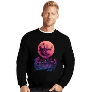 Secret_Shirts Crewneck Sweater, Unisex / Small / Black A Hero Never Dies