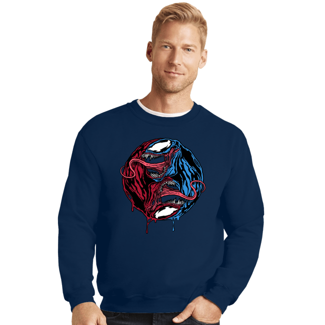 Daily_Deal_Shirts Crewneck Sweater, Unisex / Small / Navy Symbiopposites